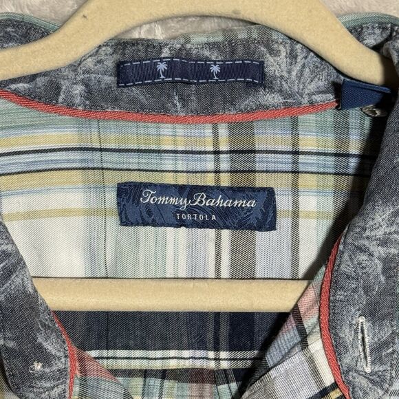 Tommy Bahama Tortola Casual Button Down Shirt Men’s XL Sunwash Check Azul Mar - Picture 15 of 16